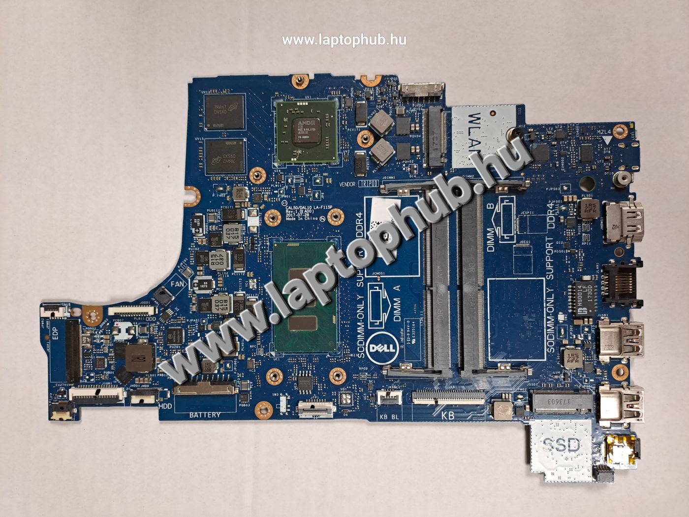 Dell Inspiron 17 5770 alaplap i5-8250U, Radeon 530 VGA LA-F115P