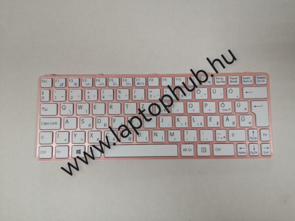Sony Vaio SVE1112 billentyűzet HU magyar, rózsaszín kerettel 1PB4253-2231P