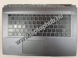 MSI Thin 15-B12VE Felső burkolat, touch pad és billentyűzet szürke, ÁZOTT, TESZTELETLEN!!!