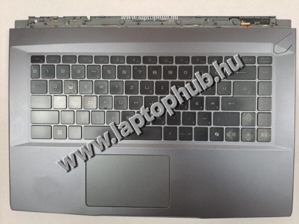MSI Thin 15-B12VE Felső burkolat, touch pad és billentyűzet szürke, ÁZOTT, TESZTELETLEN!!!