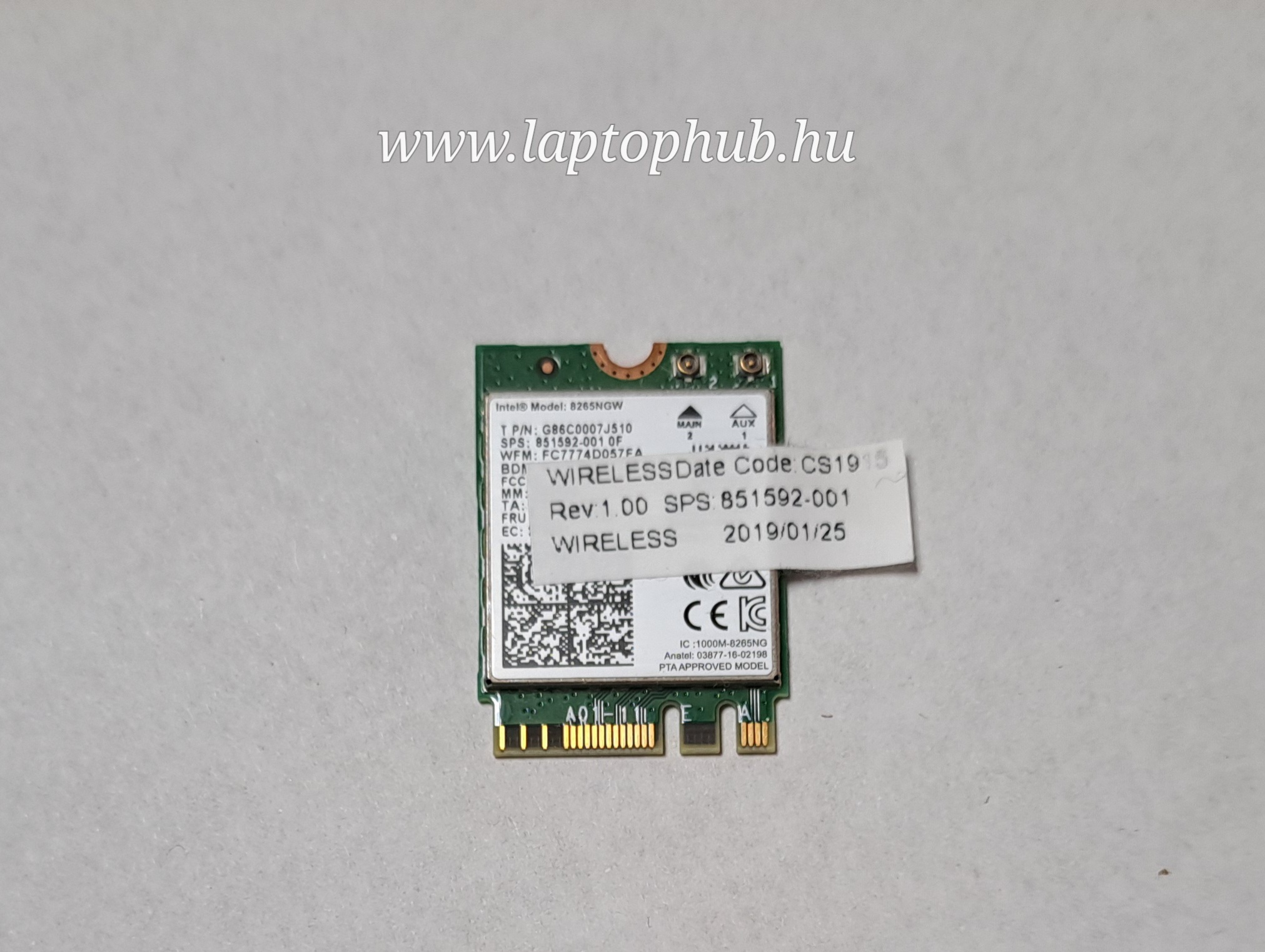 HP Elitebook 830 G5 WiFi kártya 8265ngw 851592-001