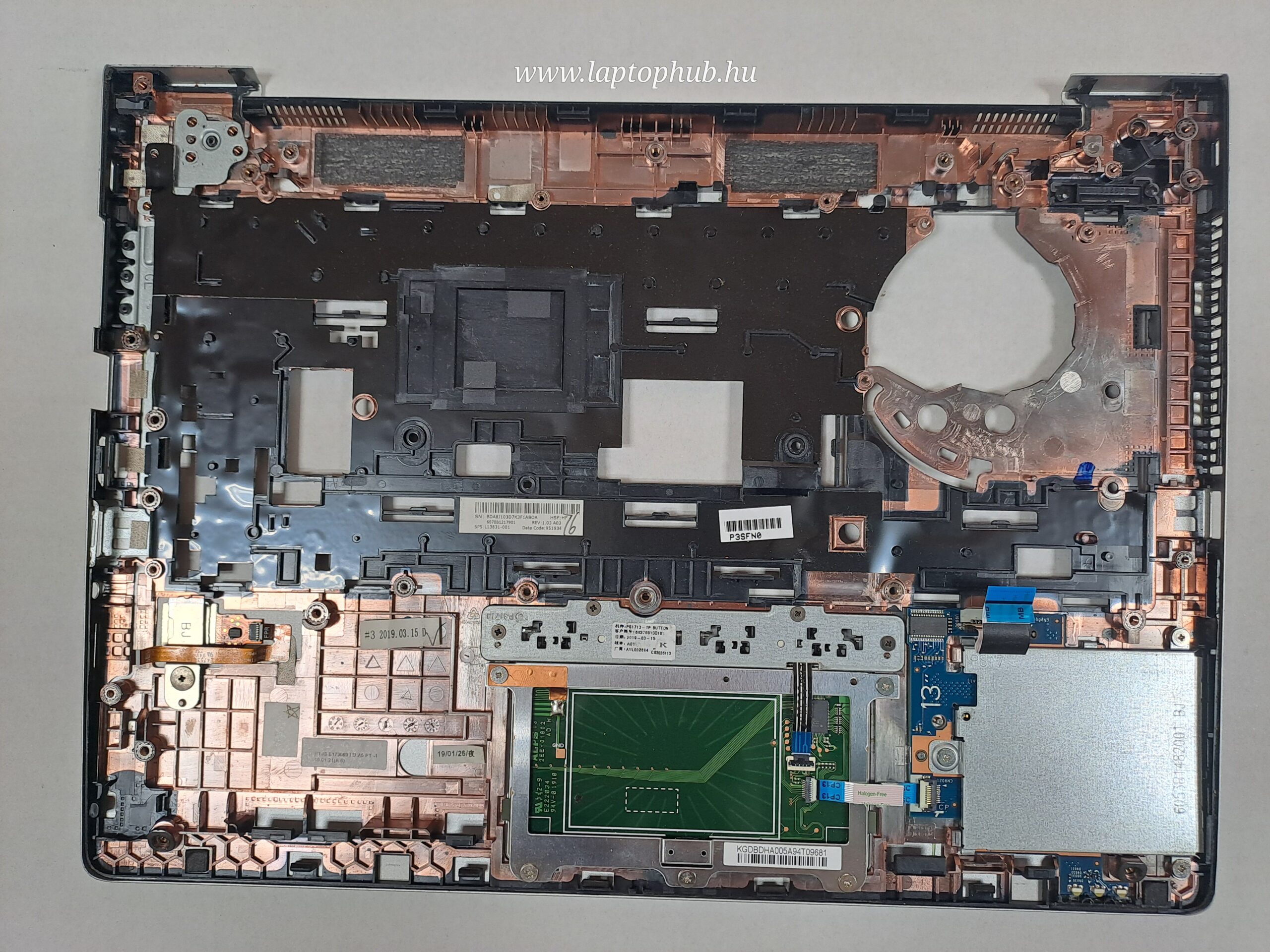 HP Elitebook 830 G5 felső burkolat és touch pad, "B" kat. L13831-001-B - Image 3