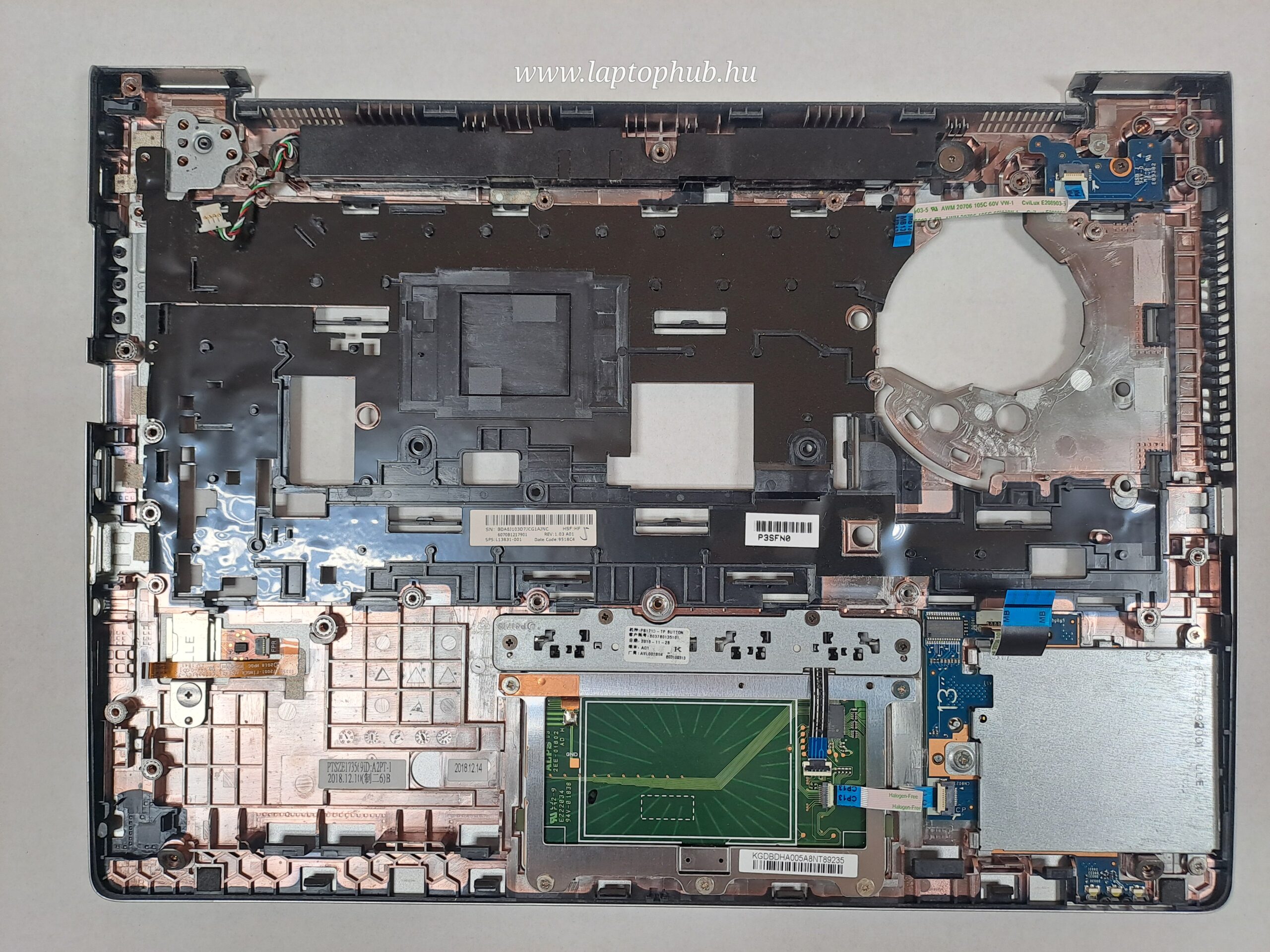 HP Elitebook 830 G5 felső burkolat, touch pad, és panelek L13831-001 - Image 2