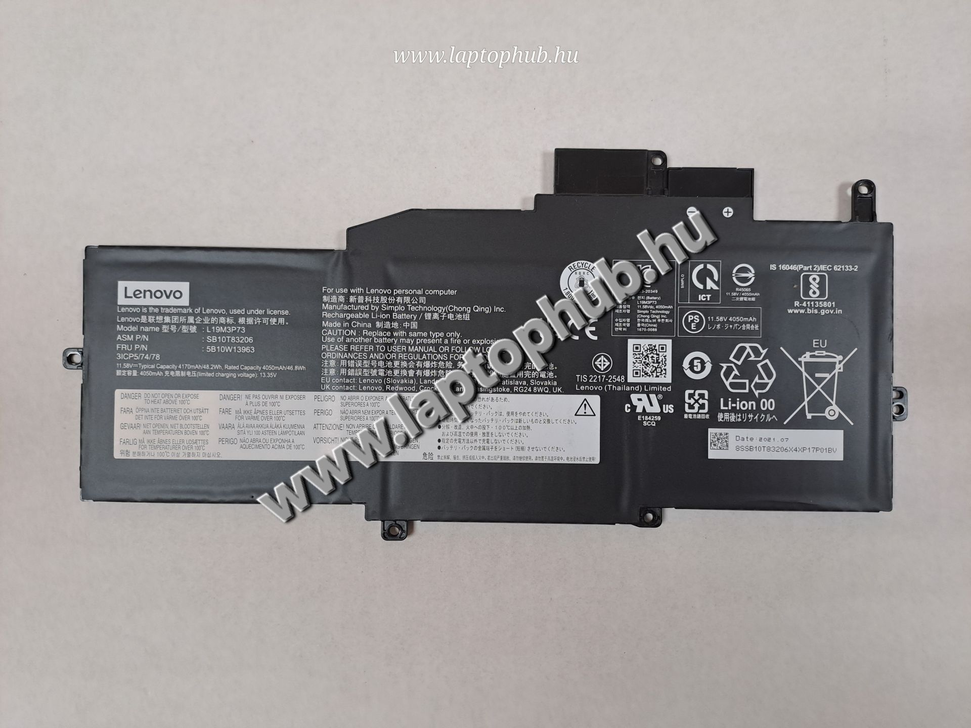 Lenovo Thinkpad X1 Nano G1 Akkumulátor 70%+ 5B10W13963